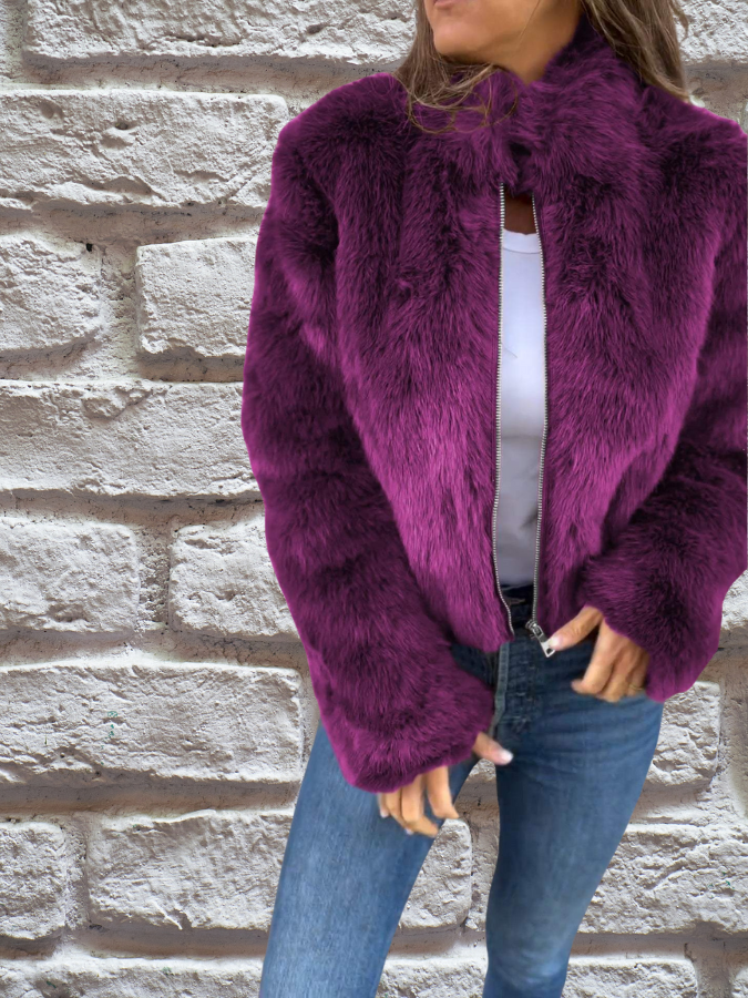 Fiep - Korte faux fur jas voor dames