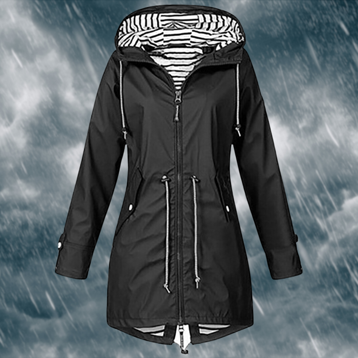 Paloma - Wind- en waterdichte regenjas met capuchon voor dames
