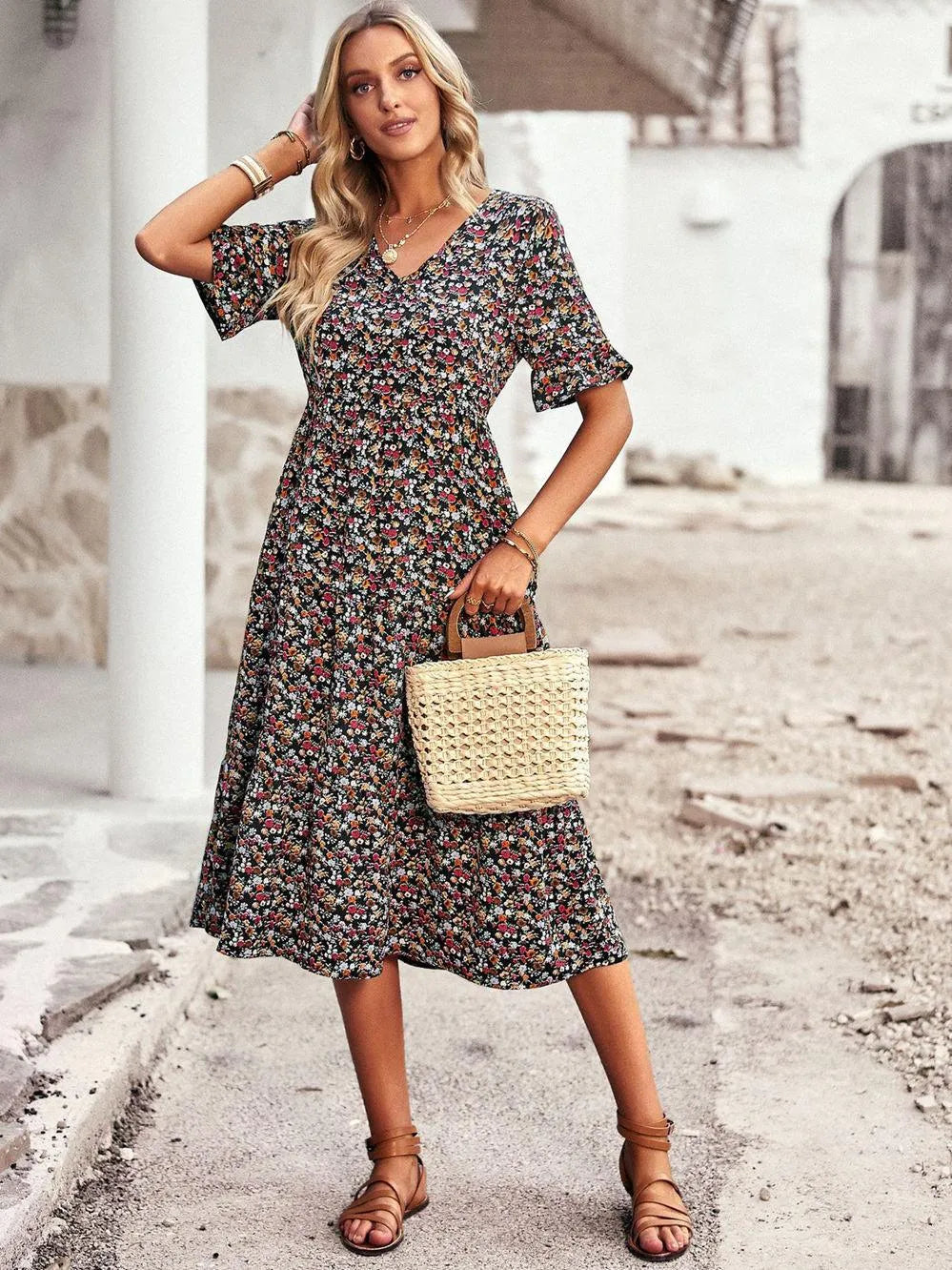 Luca - Luchtige zomerjurk met bloemenprint voor dames