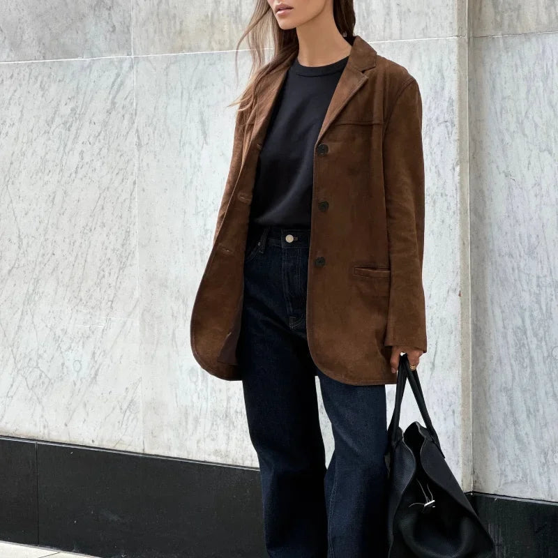 Gemma - Stijlvolle suède blazer voor dames