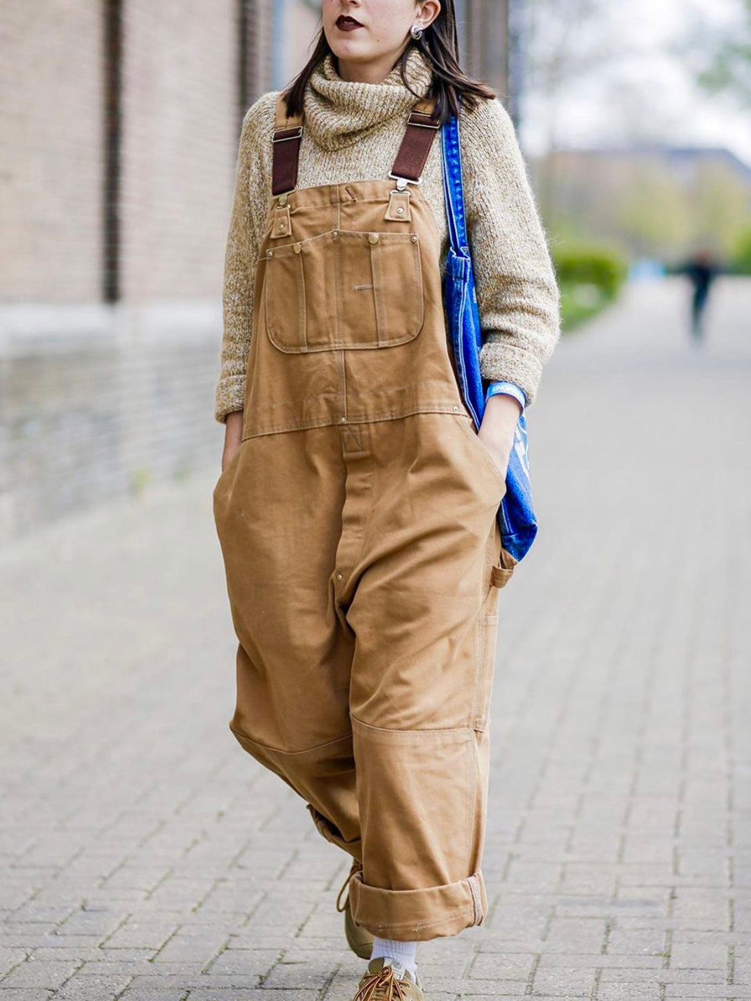 Bella - Ruime tuinbroek met borstzak voor dames