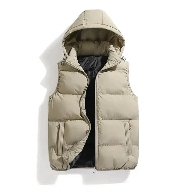 Ruben - Gewatteerde bodywarmer met capuchon voor heren