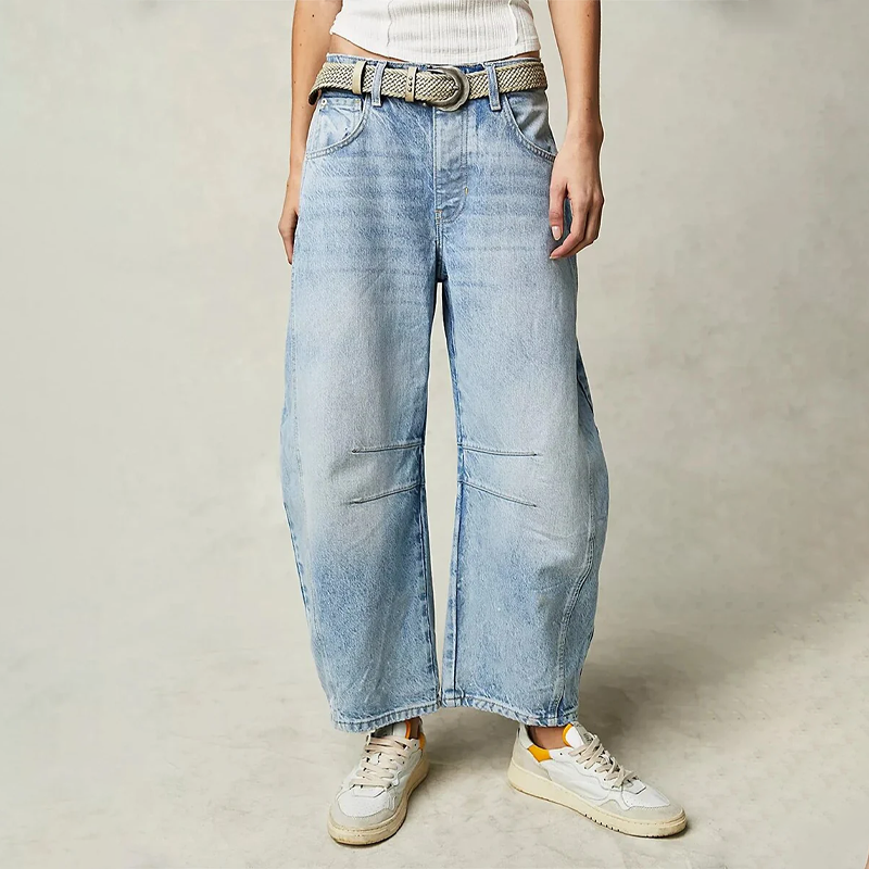Lena - Relaxed baggy jeans met hoge taille voor dames