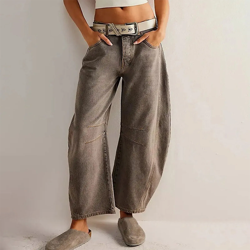 Lena - Relaxed baggy jeans met hoge taille voor dames