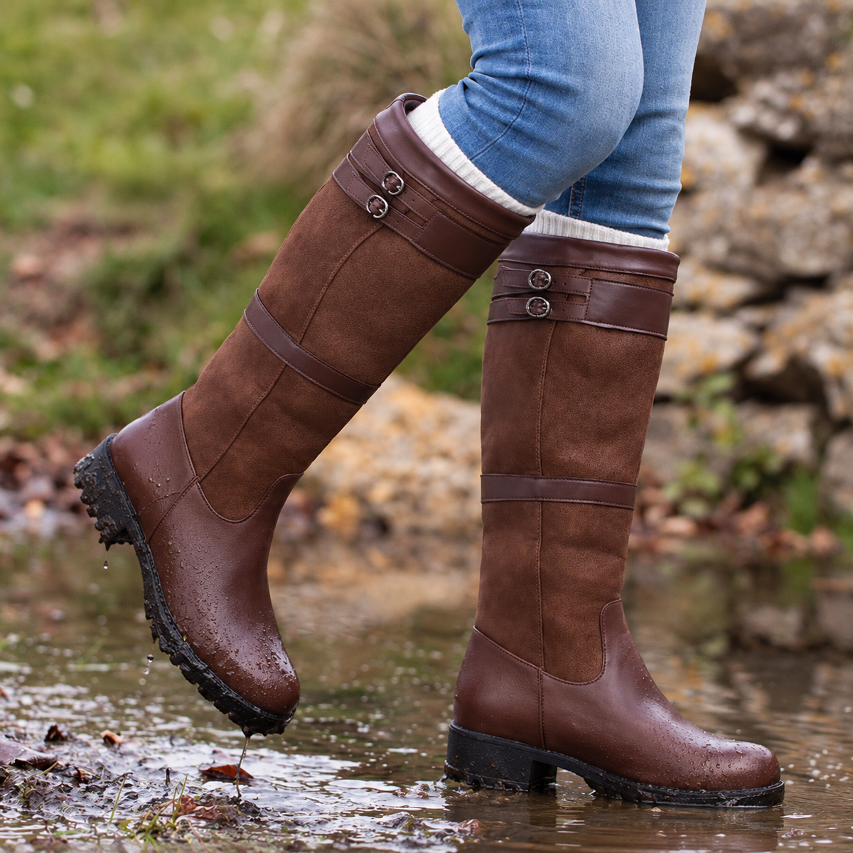 Hanne - Waterdichte kniehoge outdoor laarzen voor dames