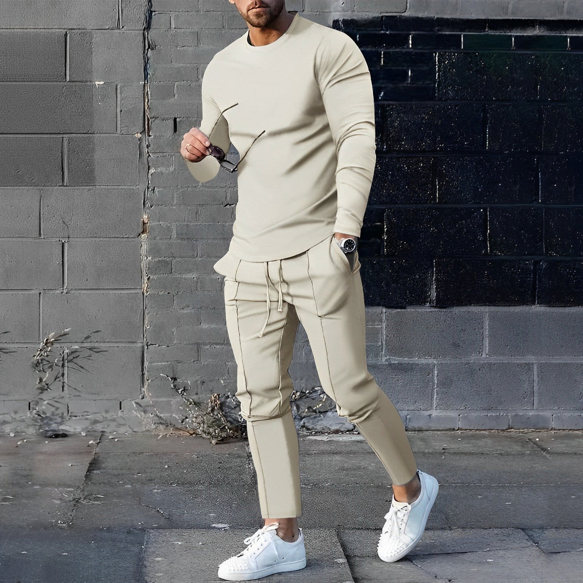 Floris - Casual gebreide sweater set voor heren