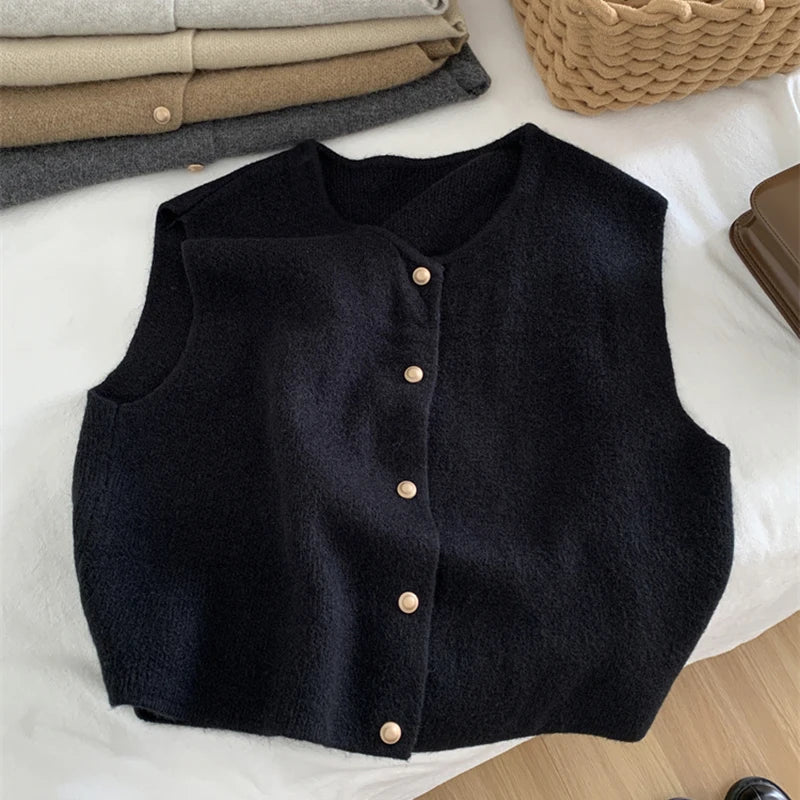 Julia - Mouwloze gilet met knopen voor dames