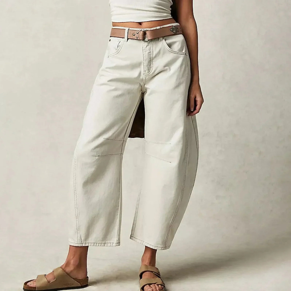 Lena - Relaxed baggy jeans met hoge taille voor dames