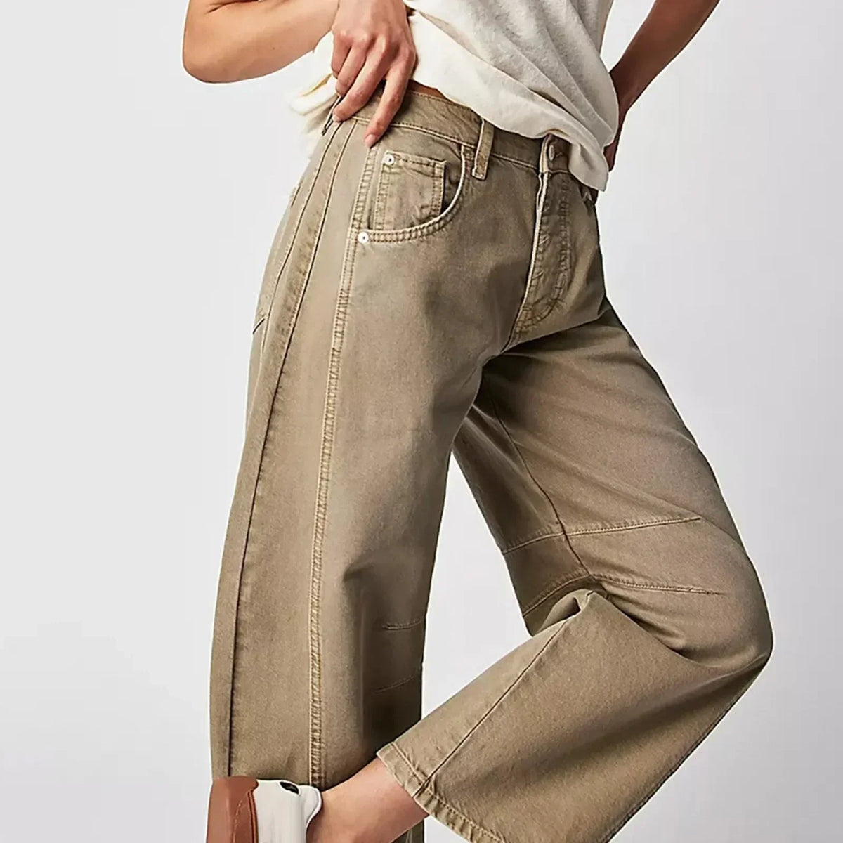 Lena - Relaxed baggy jeans met hoge taille voor dames