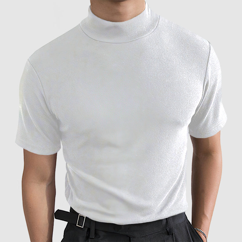 Henk - Stijlvol slim fit shirt met geribde kraag voor heren