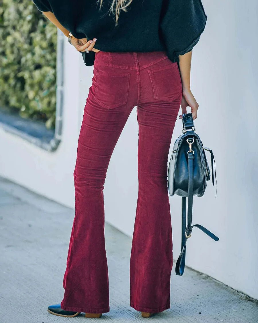 Evi - Elegante corduroy flare broek voor dames