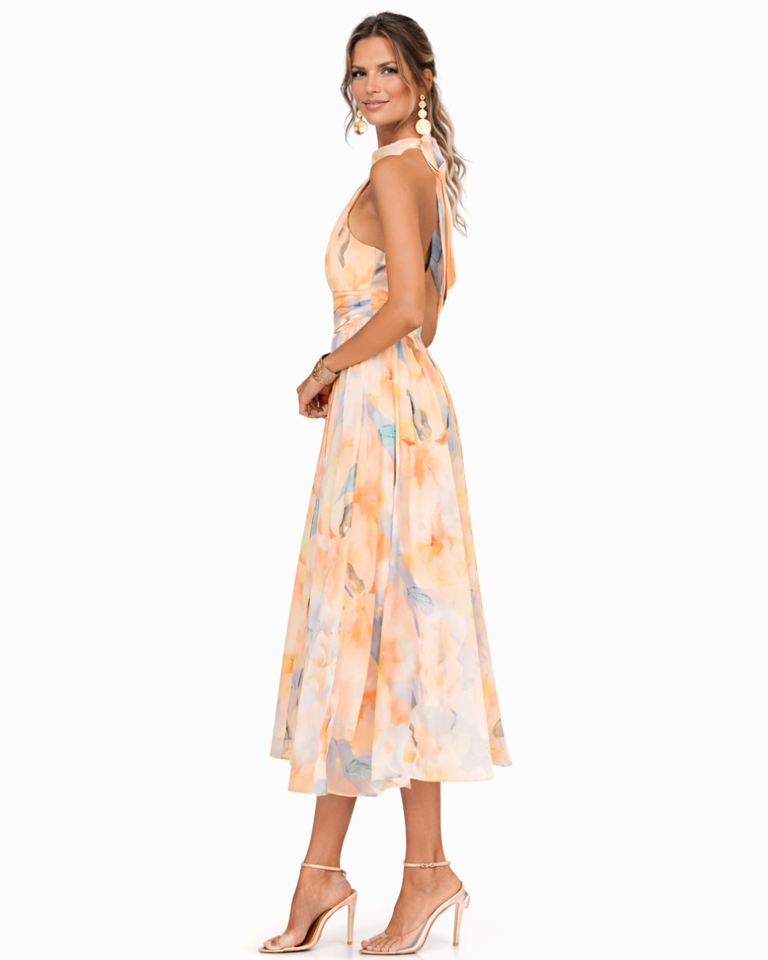 Femke - Elegante bloemenpatroon chiffonjurk voor dames