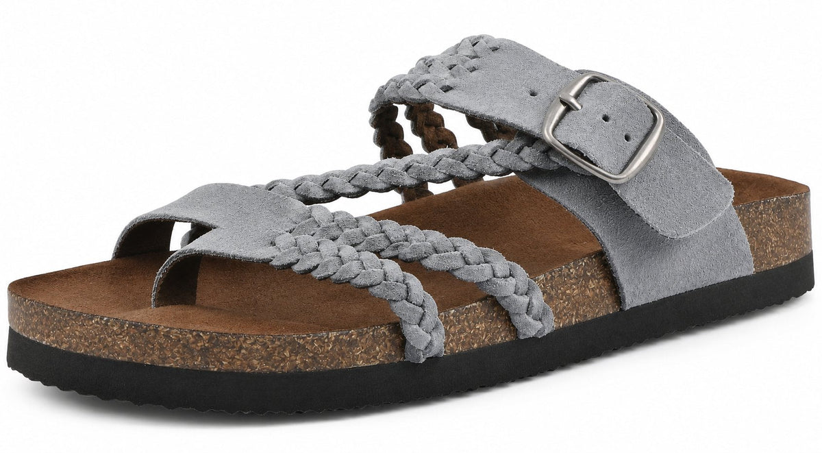 Femke - Gevlochten kurk sandalen voor dames