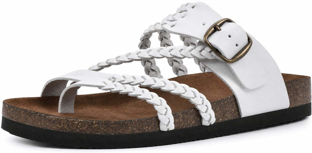 Femke - Gevlochten kurk sandalen voor dames