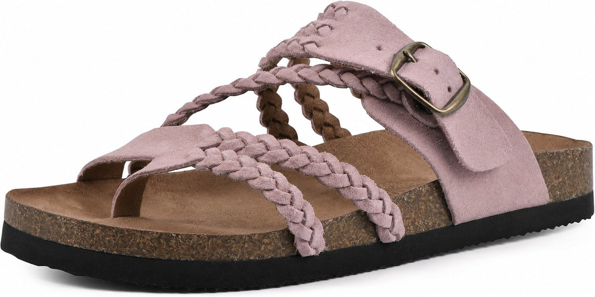 Femke - Gevlochten kurk sandalen voor dames