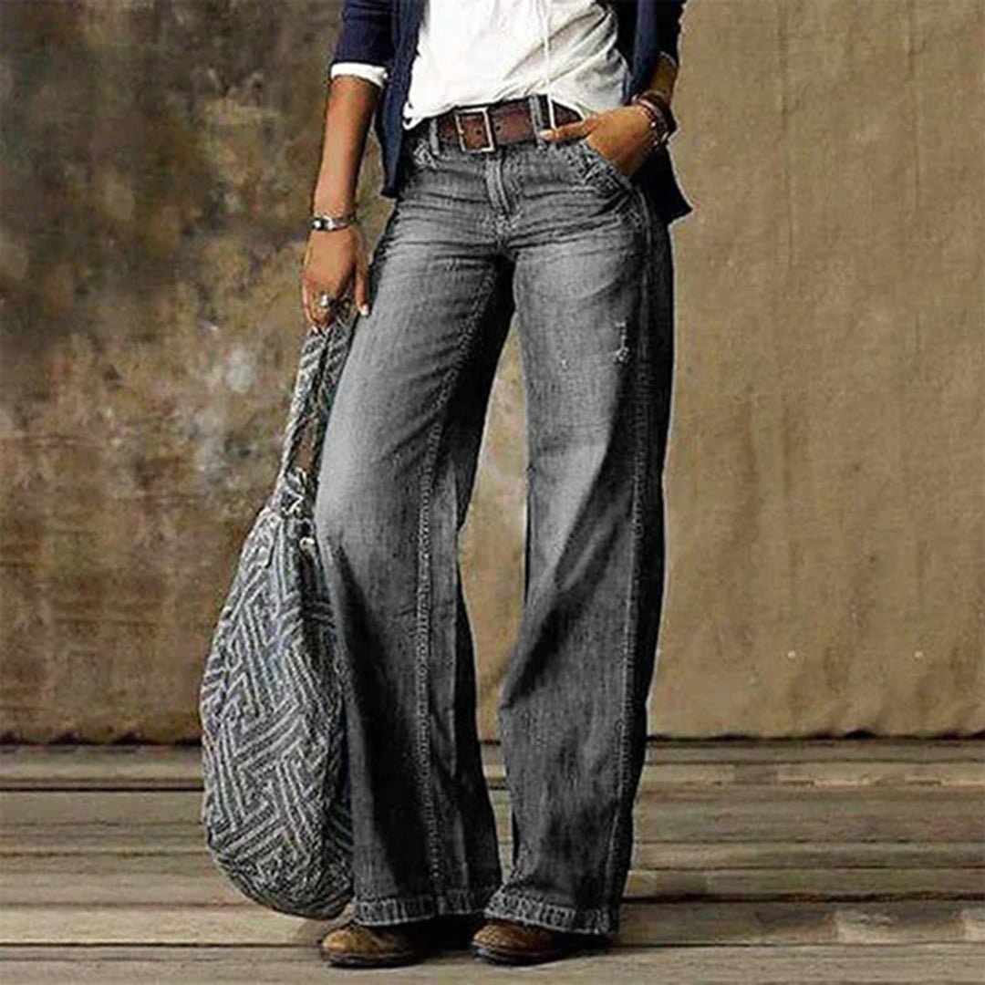 Stella - Stijlvolle high waist wide leg jeans voor dames