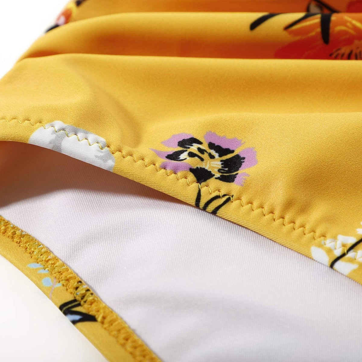 Fleur - Kleurrijke high waist damesbikini met crossover top