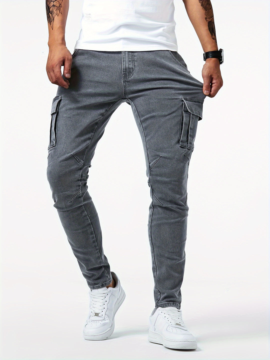 Brooks - Slim fit cargo jeans voor heren