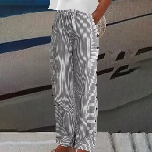 Greet - Comfortabele gestreepte casual broek voor dames