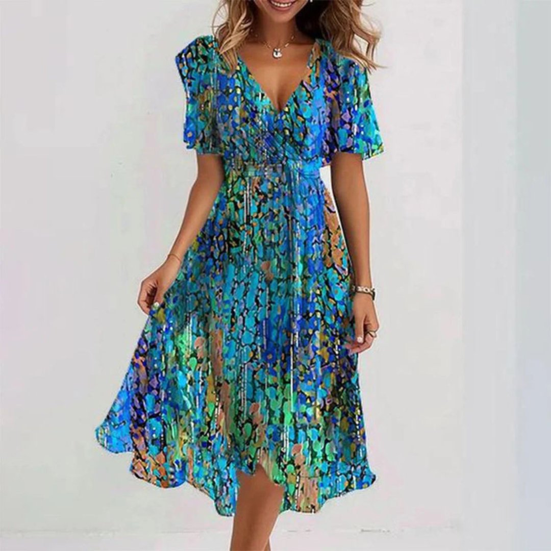 Yara - Elegante zomerjurk met vlindermouwen voor dames
