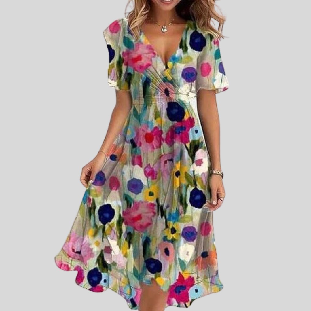 Yara - Elegante zomerjurk met vlindermouwen voor dames