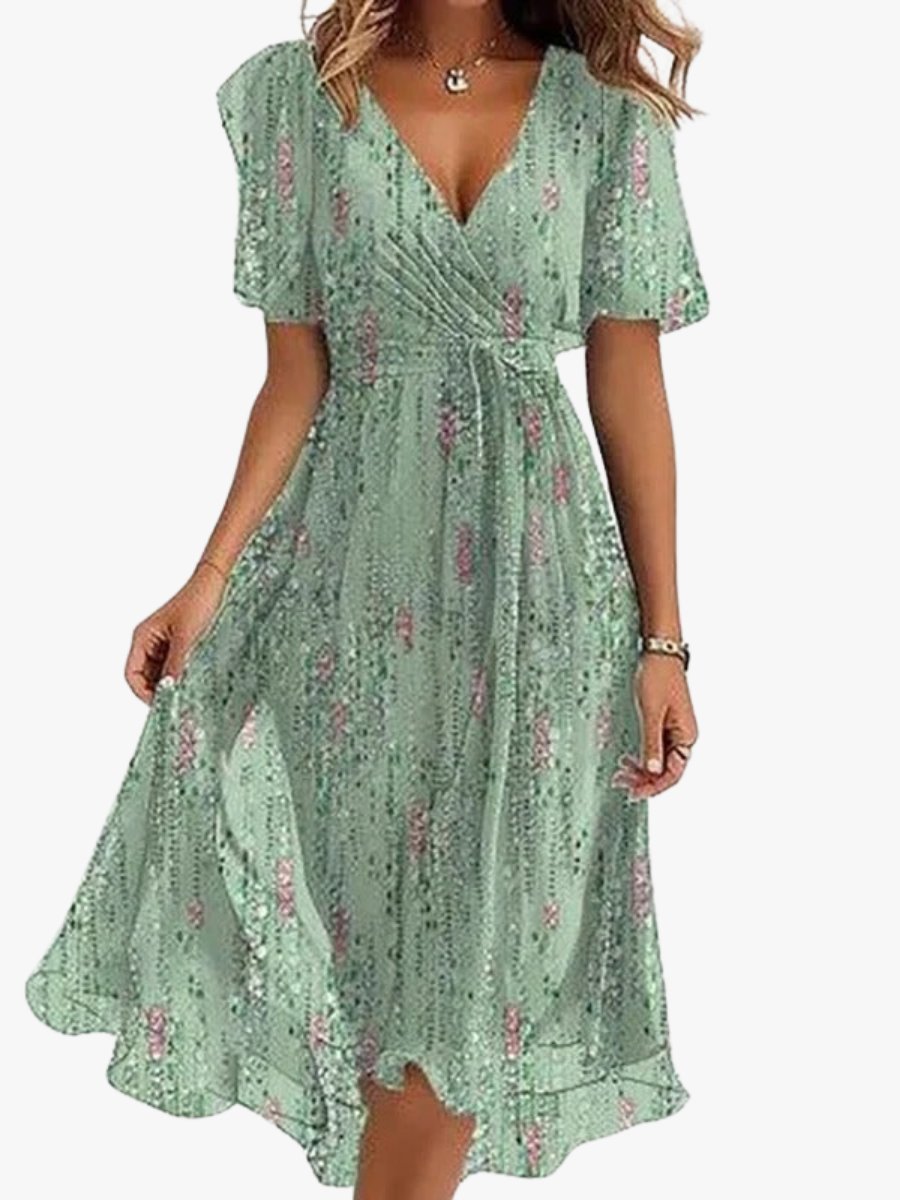 Nova - Stralende elegante jurk met pofmouwen voor dames