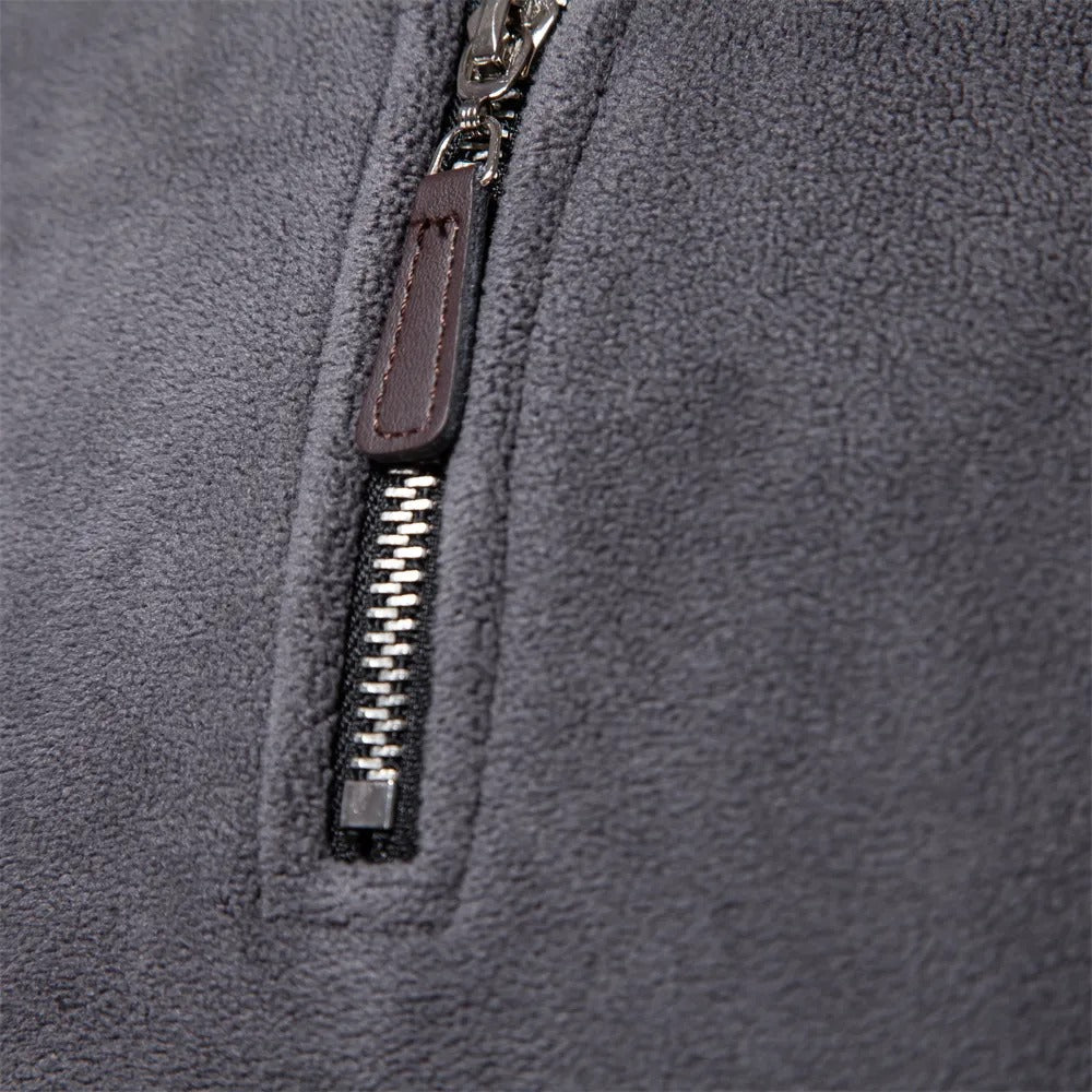 Waylon - Gebreide half-zip trui met opstaande kraag voor heren