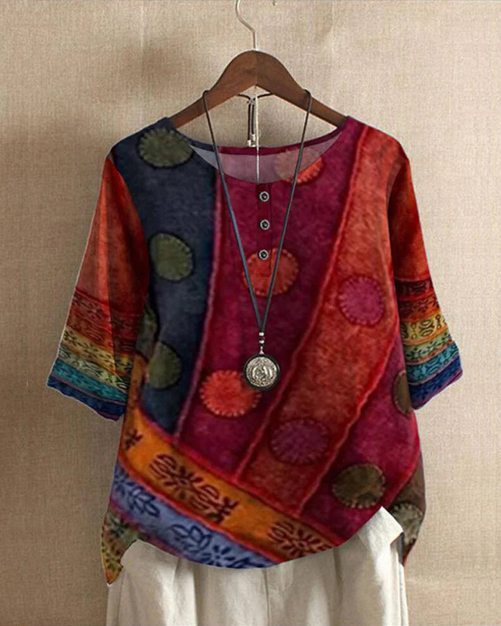 Freya - Elegante top met driekwart mouw voor dames