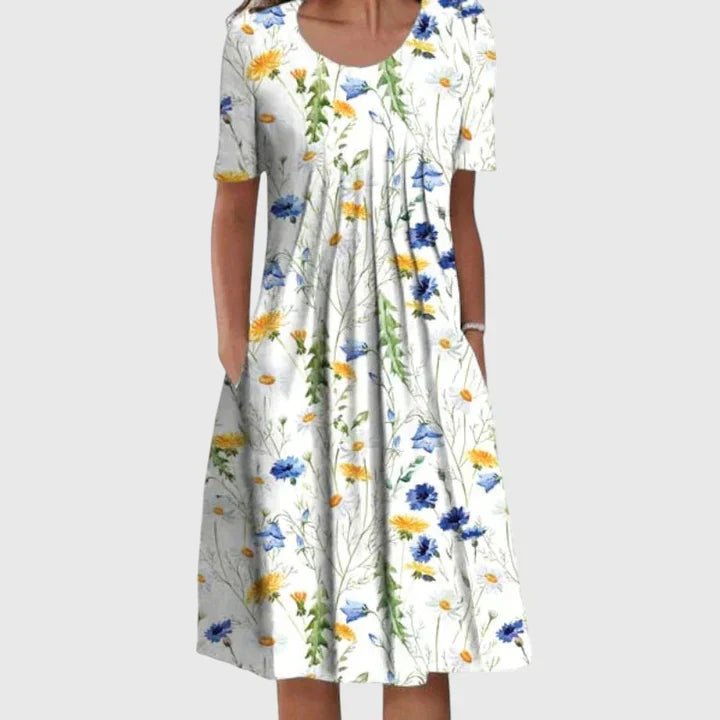 Iris - Elegante losvallende jurk met bloemenprint voor dames