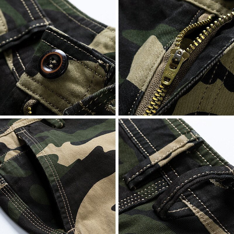 Jens - Casual camouflage cargo short voor heren