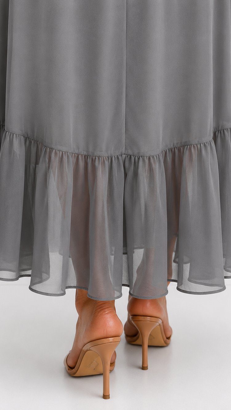 Hannah - Elegante chiffon vouwjurk voor dames