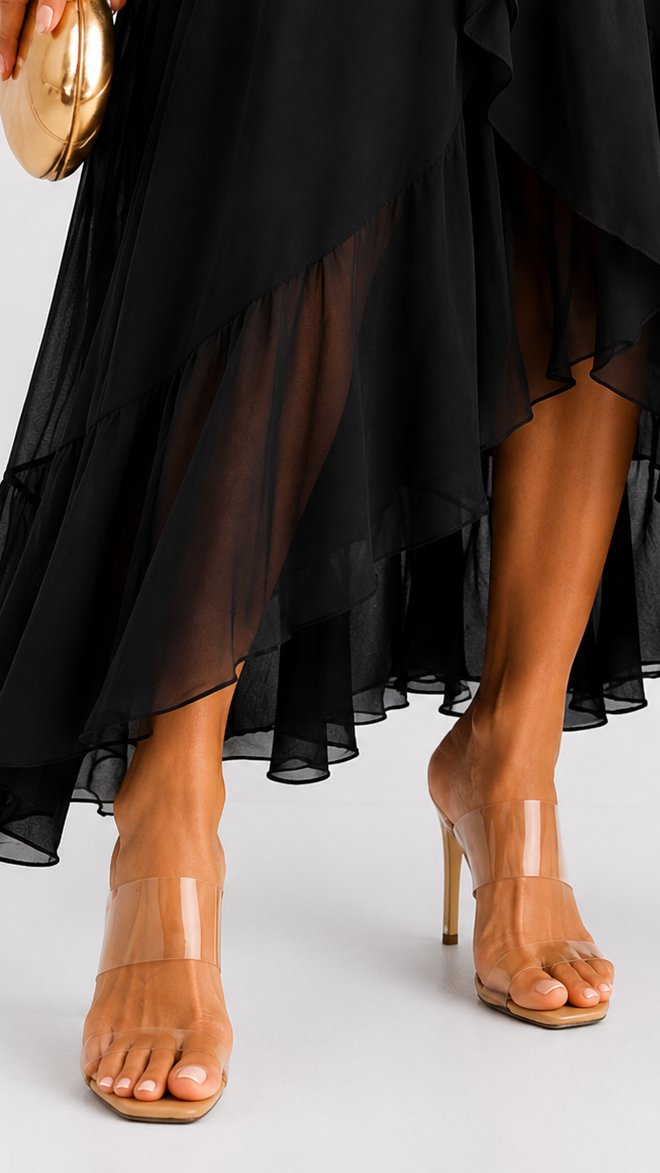 Hannah - Elegante chiffon vouwjurk voor dames