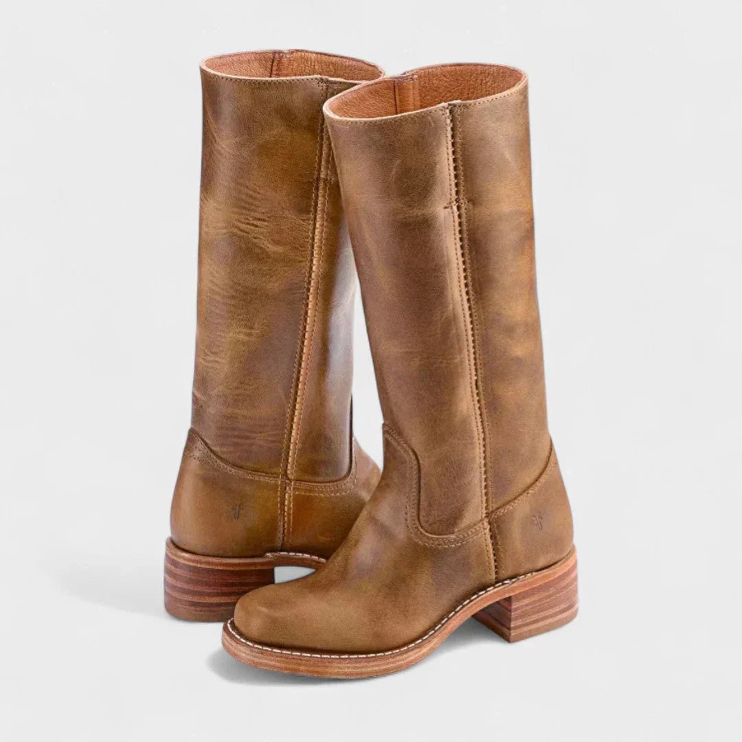 Adalee - Vintage retro laarzen met hoge schacht voor dames