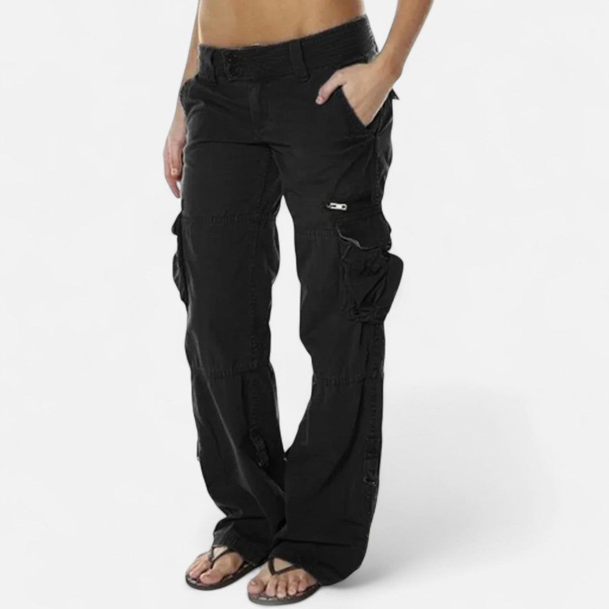 Loes - Relaxed cargo broek met rechte pijpen voor dames