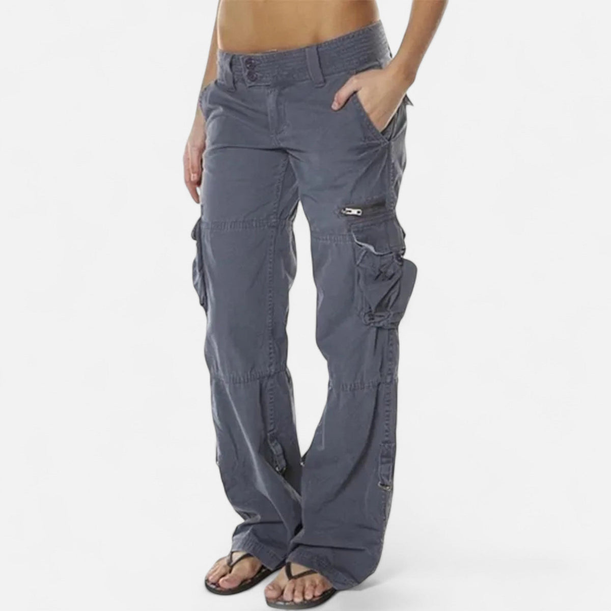 Loes - Relaxed cargo broek met rechte pijpen voor dames