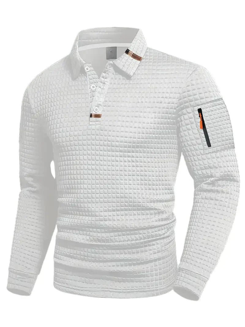 Luuk - Casual longsleeve polo voor heren