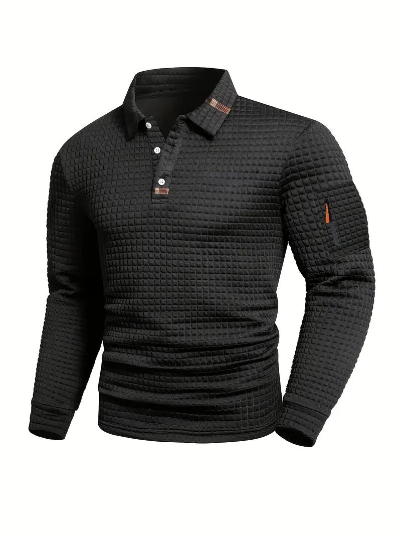 Luuk - Casual longsleeve polo voor heren