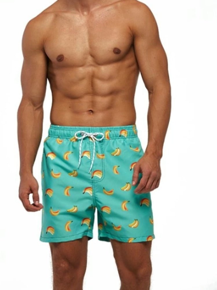 Sepp - Sneldrogende zomerse zwembroek met bananenprint voor heren