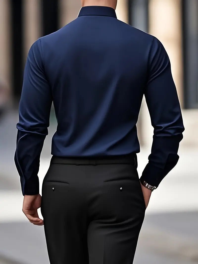 Maarten - Ademend slim fit overhemd met lange mouwen voor heren