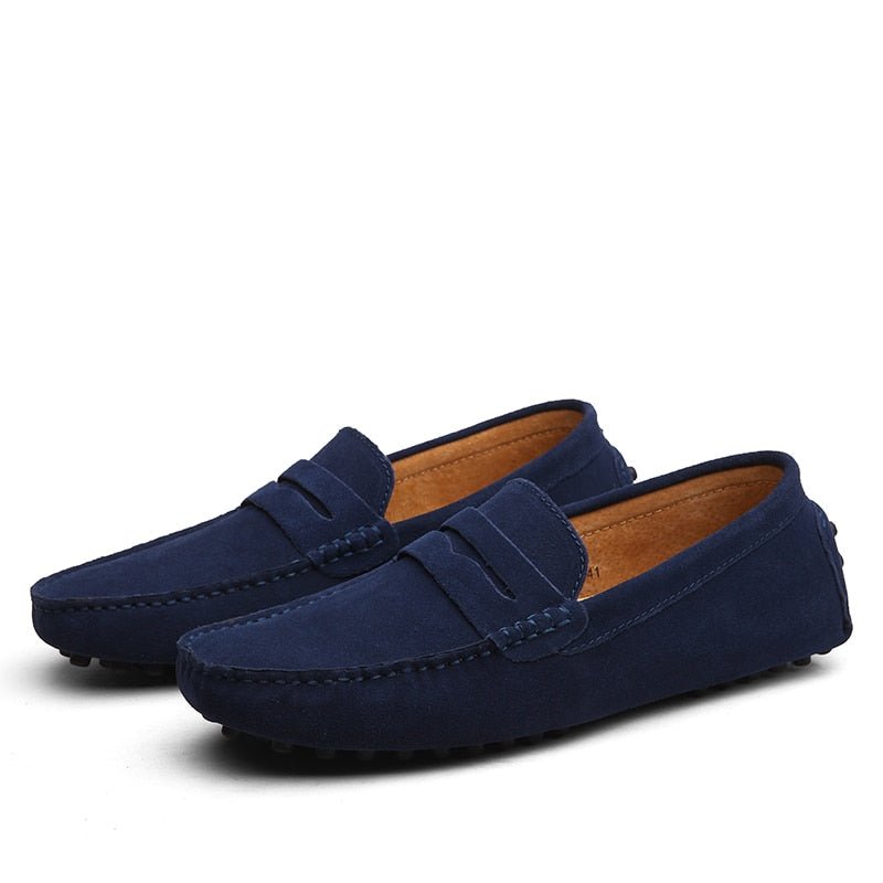 Maarten - Casual suède loafers met penny strap voor heren