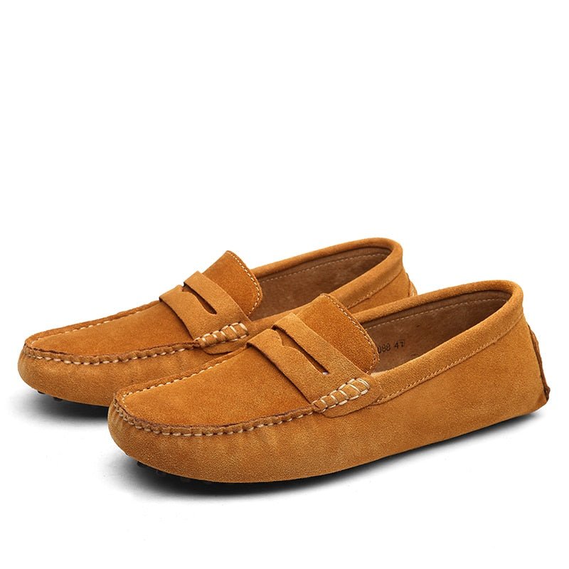 Maarten - Casual suède loafers met penny strap voor heren