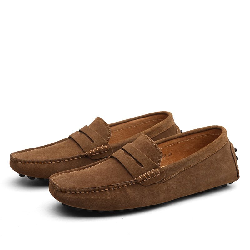 Maarten - Casual suède loafers met penny strap voor heren
