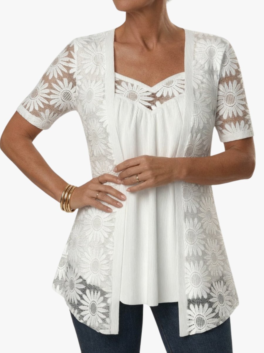 Maud - Elegante kanten blouse voor dames