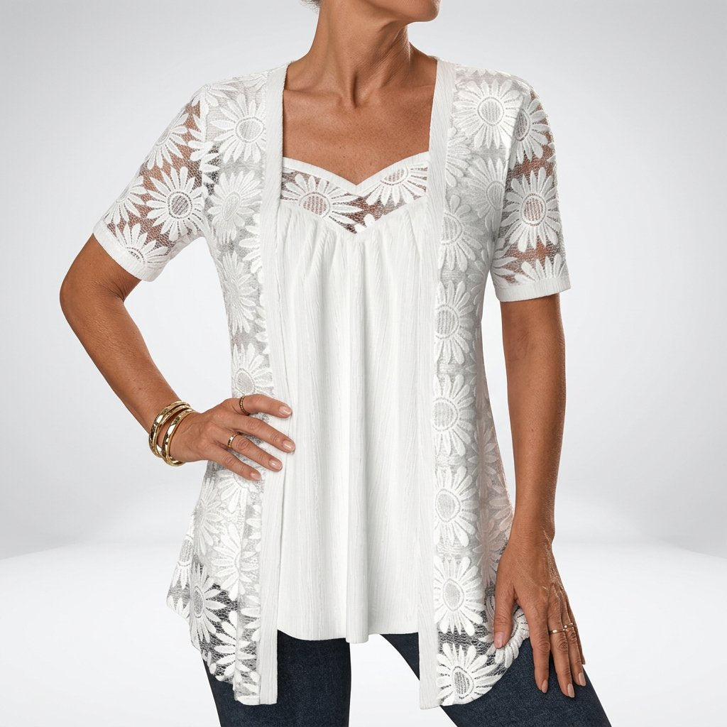 Maud - Elegante kanten blouse voor dames
