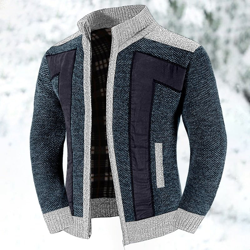 Guus - Warm wollen vest met rits voor heren