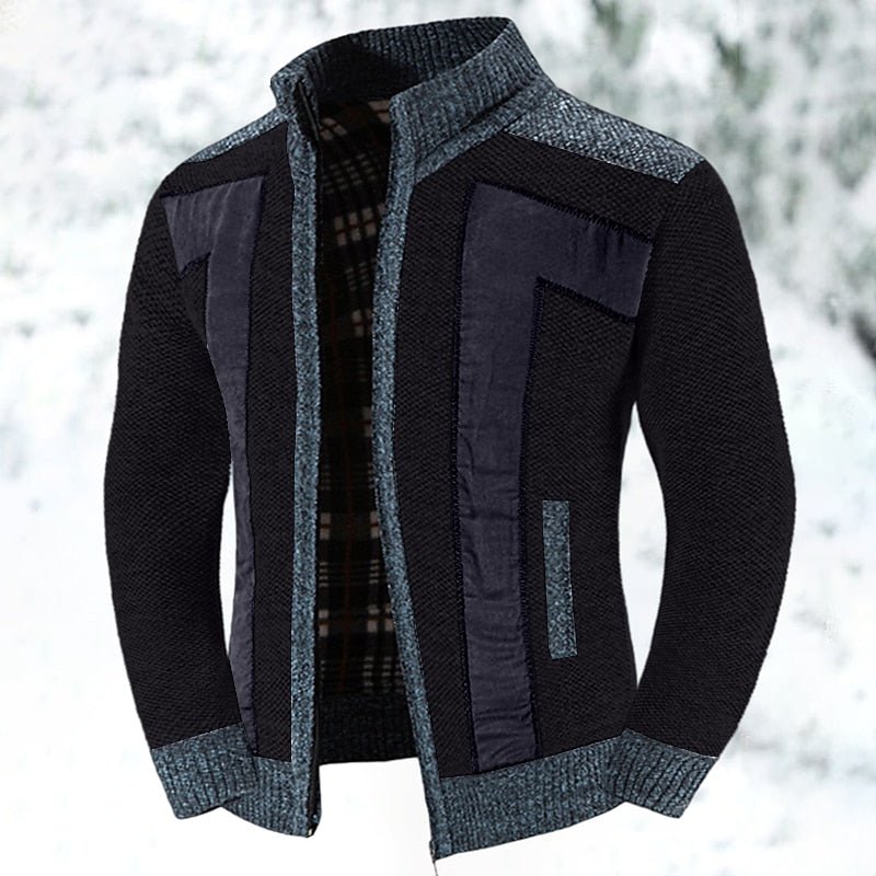 Guus - Warm wollen vest met rits voor heren