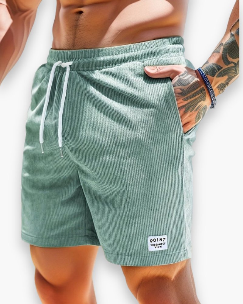 Stef - Casual ribcord herenshorts met zakken