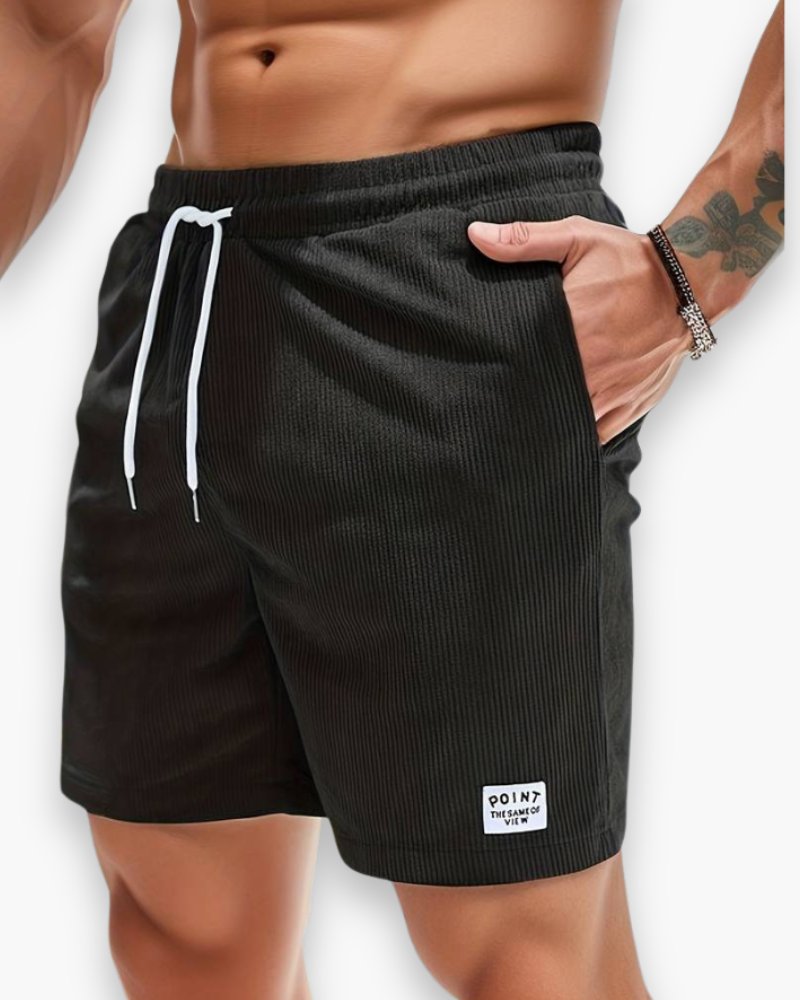 Stef - Casual ribcord herenshorts met zakken