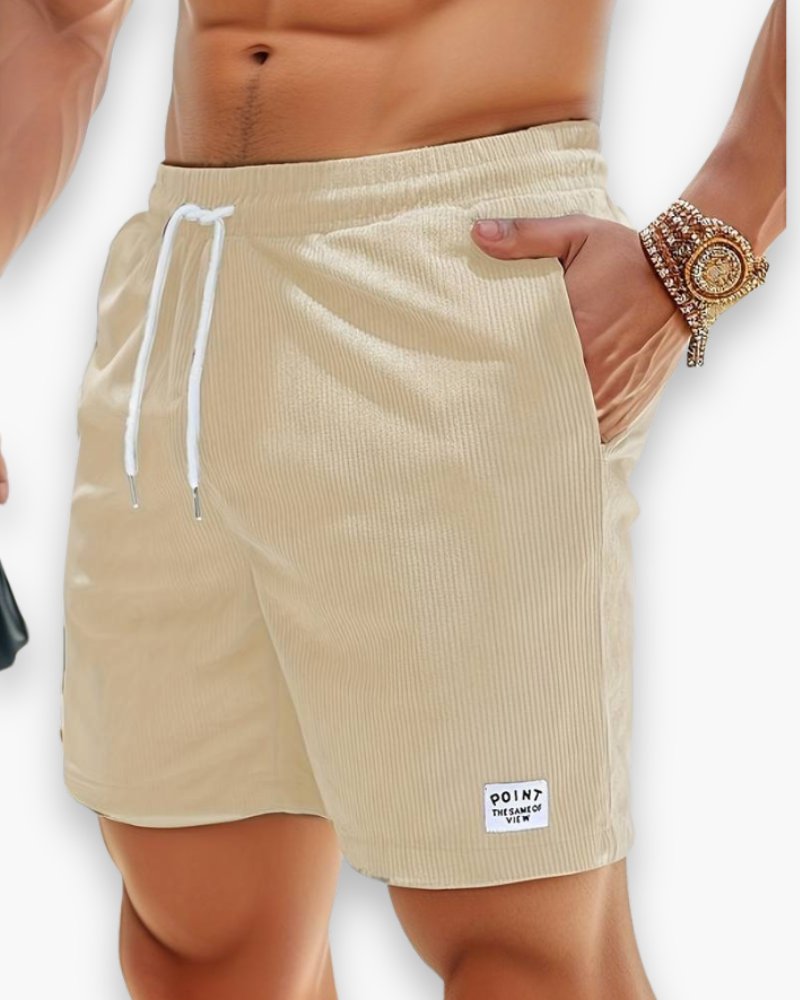 Stef - Casual ribcord herenshorts met zakken