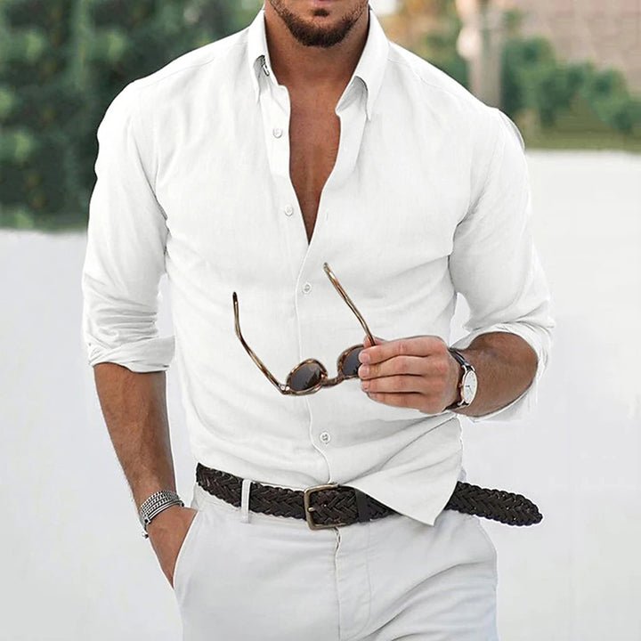 Stef - Casual slim fit herenoverhemd met lange mouwen